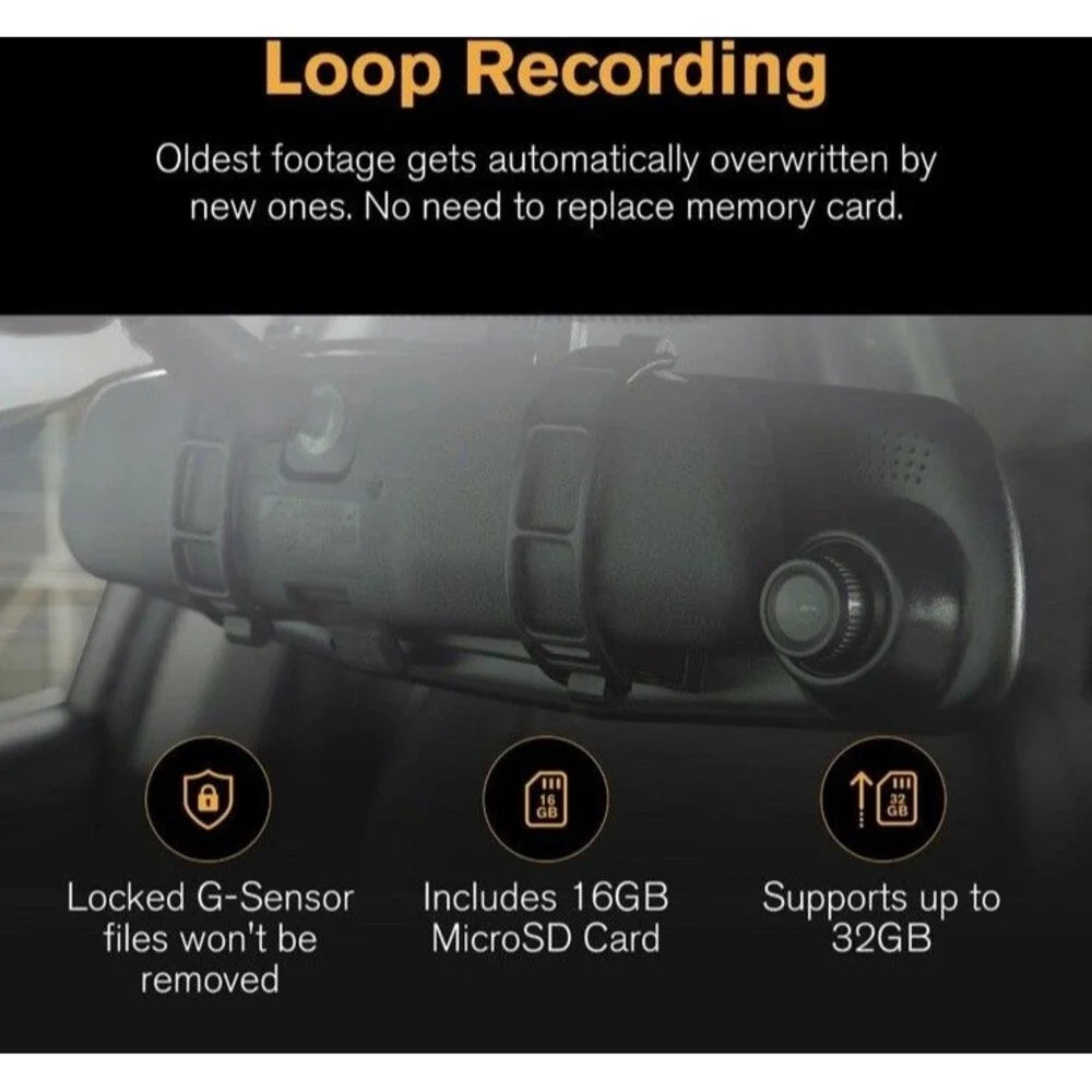 YADA 720p MIRROR ROADMAP 2.4' SCREEN 120DEGREE ANGLE MOTION DETECTION